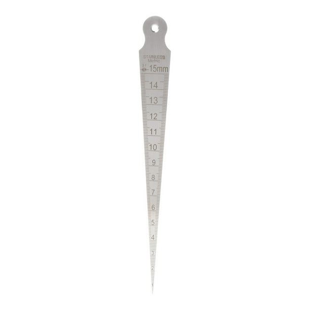1-15mm 1/8"-5/8" Stainless Wedge Feeler Gap Hole Taper Gauge Measure Tool